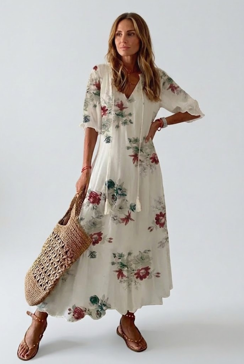 Élodie™ | Maxi Abito Floreale Elegante