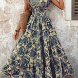 Lorena | Maxi Abito Barocco con Scollo a V