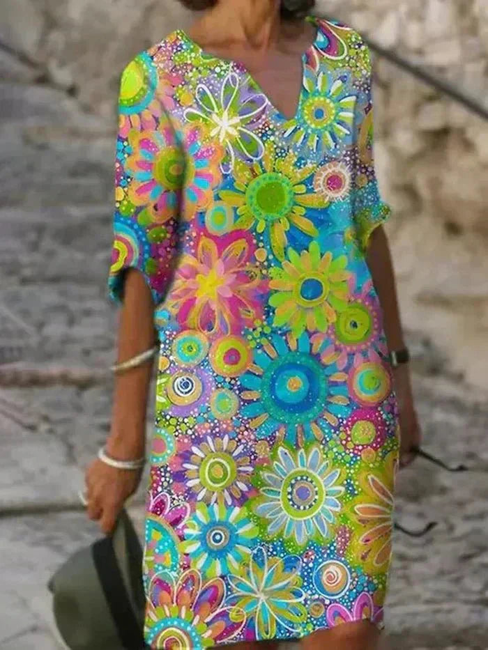 Nira | Abito Midi Floreale Splendente