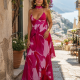 Vineya | Abito Maxi con Stampa Acquerello
