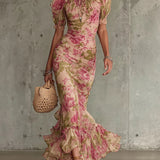 Mae | Abito Maxi Vintage Maniche Balloon