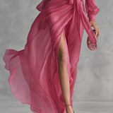 Beatrice | Abito Lungo Chiffon V-Neck