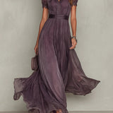 Julie | Abito Lungo In Chiffon