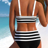Martina | Bikini Righe Vita Alta