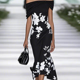 Frederique | Abito Chic con Motivo Floreale