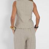 Aira - Completo Gilet Bottonato & Pantalone Largo