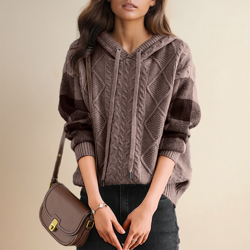 Emily | Maglione con Cappuccio Intrecciato