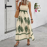 Alba | Maxi Abito Bohemien con Scollo Quadrato