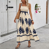 Alba | Maxi Abito Bohemien con Scollo Quadrato