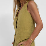 Aira - Completo Gilet Bottonato & Pantalone Largo