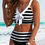 Martina | Bikini Righe Vita Alta