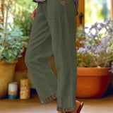 Wren – Pantaloni Cropped Relax con Dettagli a Contrasto