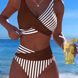 Giulia | Bikini Righe Incrociato