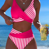Giulia | Bikini Righe Incrociato
