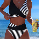 Giulia | Bikini Righe Incrociato