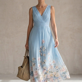 Rosa | Abito Maxi Chiffon Blu