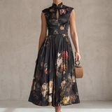 Patricia | Abito Midi Satin Nero
