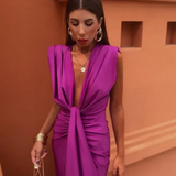 Valentina | Midi Abito Scollo Profondo