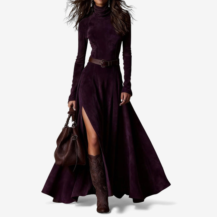 Élodie | Abito lungo elegante con cintura inclusa