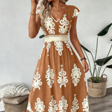 Candela | Maxi Abito Barocco con Scollo a V