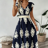 Candela | Maxi Abito Barocco con Scollo a V