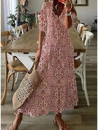 LUNA | ABITO MIDI STILE BOHO SENZA SFORZO